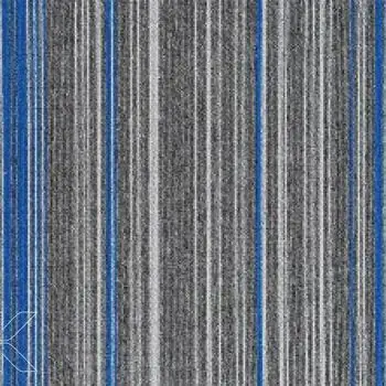 Carpet Tiles - Grey with Blue Lines