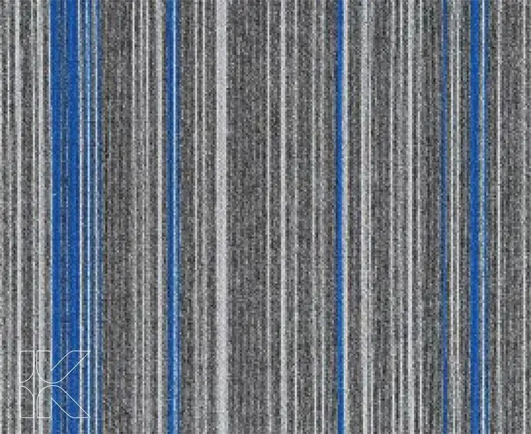 Carpet Tiles - Grey with Blue Lines